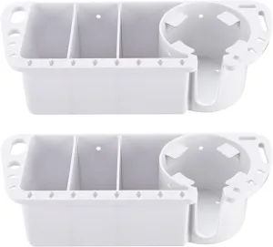 Boat Cup Holder, Boat Caddy Organizer, Multifunctional Boat Storage Organizer for Boat, Kayak, Pontoon, Bass Boat, Jon Boat - Fishing Tool Holder, Boat Fishing Accessories