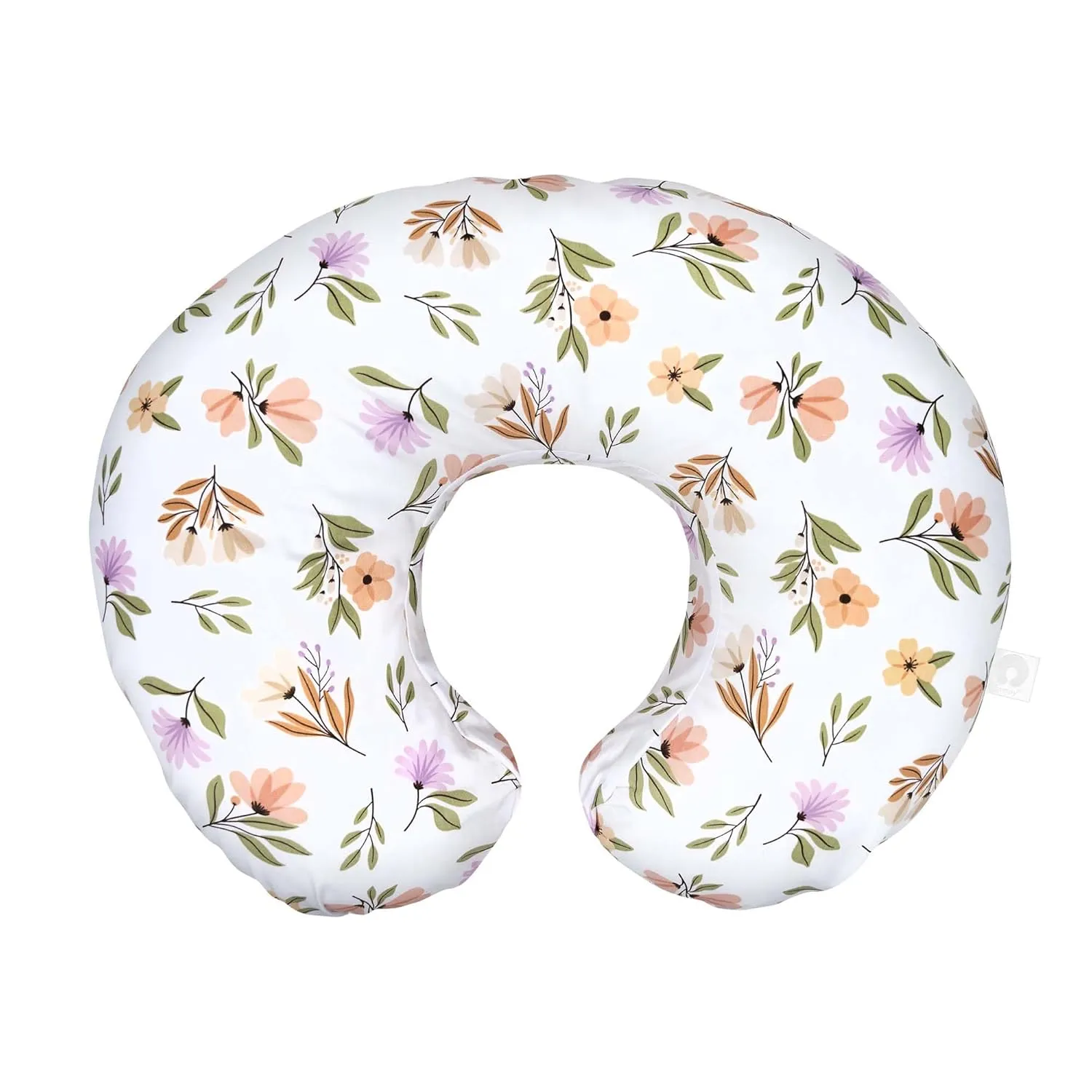 Boppy Original Nursing Pillow, Neutral Wildflowers, Ergonomic Nursing Essentials for Bottle and Breastfeeding, Firm Fiber Fill, with Removable Pillow Cover, Machine Washable