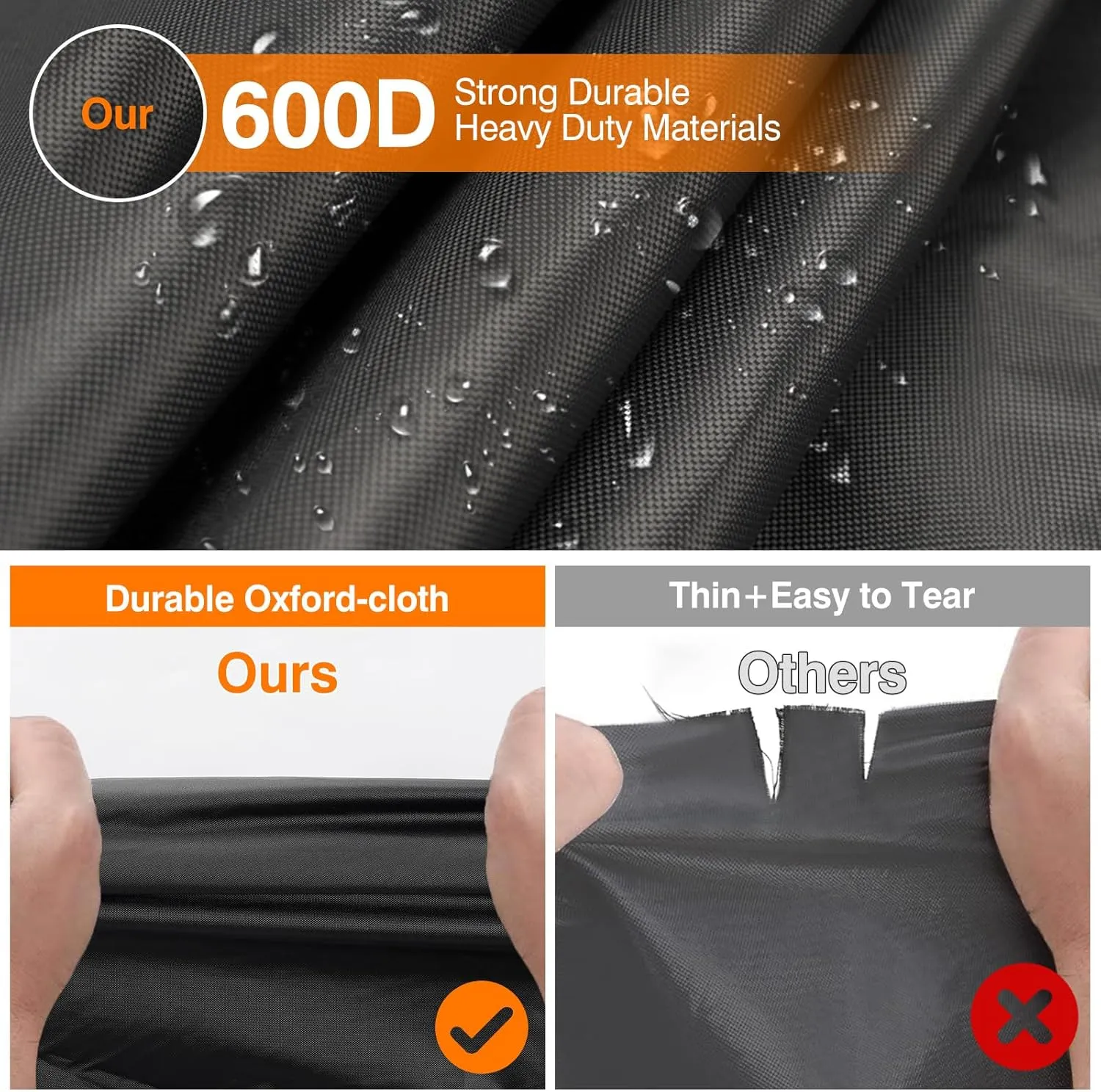 BORDAN Waterproof Golf Cart Cover Fits for Most Brand 2/2 2/4/4 2 Passengers Yamaha, Honda, Club Car, EZGO Golf Carts, 600D Heavy Duty Durable Golf Cart Covers with Waterproof Zipper Doors (3 Sizes)
