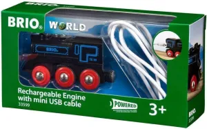 BRIO World - 33599 Rechargeable Engine | Battery-Powered Toy Train for Kids Aged 3 