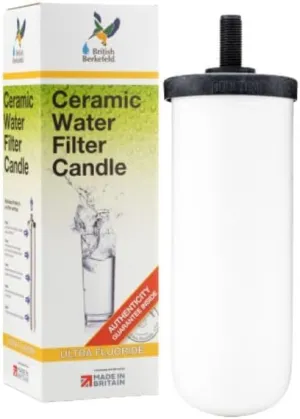 British Berkefeld Doulton Ultra Fluoride Ceramic Drinking Water Filter Cartridge W9120133 for All Gravity Water Filter Systems