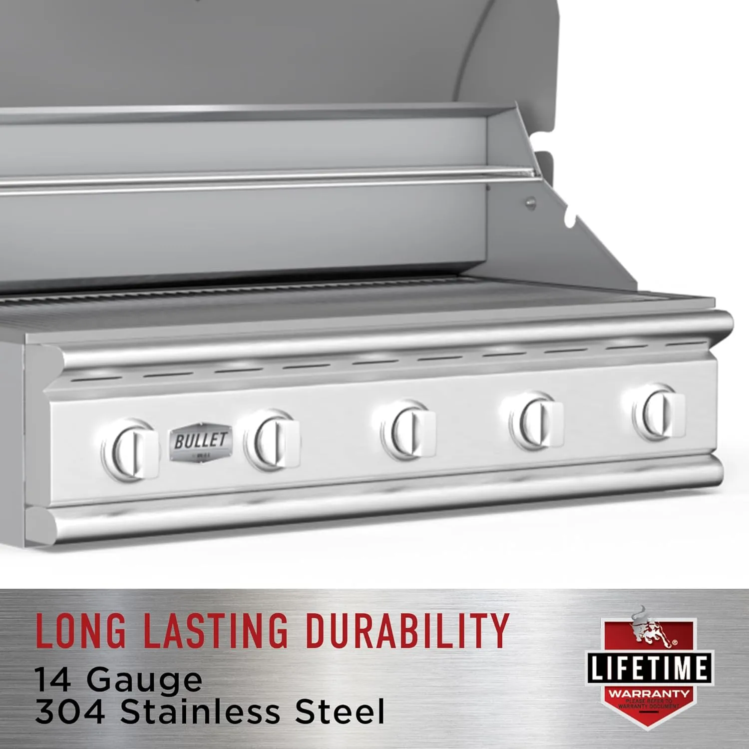 Bull Outdoor Products 55001 BBQ Brahma 90,000 BTU Grill with Cart, Natural Gas, Metallic