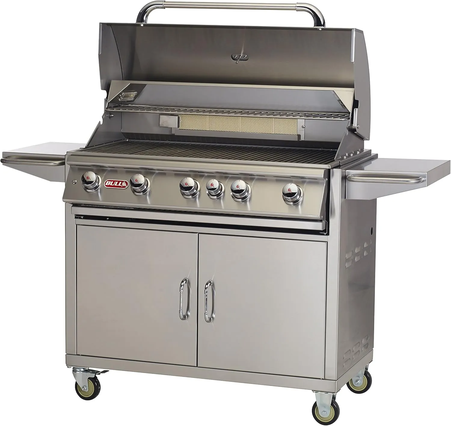 Bull Outdoor Products 55001 BBQ Brahma 90,000 BTU Grill with Cart, Natural Gas, Metallic