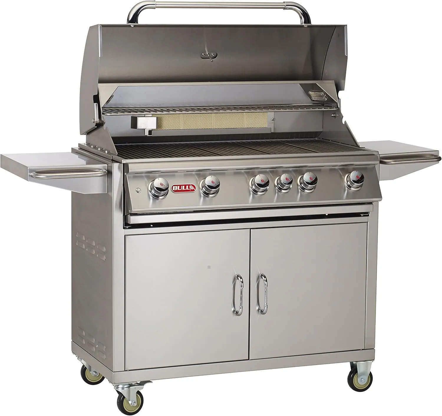 Bull Outdoor Products 55001 BBQ Brahma 90,000 BTU Grill with Cart, Natural Gas, Metallic