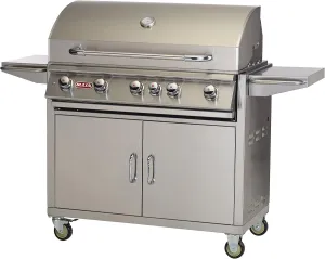 Bull Outdoor Products 55001 BBQ Brahma 90,000 BTU Grill with Cart, Natural Gas, Metallic