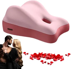 Butt Cushion for Couples, Couples Butt Cushion, Low-Profile Design Couples Pillow for Intimacy, Recovers After Impact, Provides Intimacy Support, Ideal for Sitting and Lying (Pink)