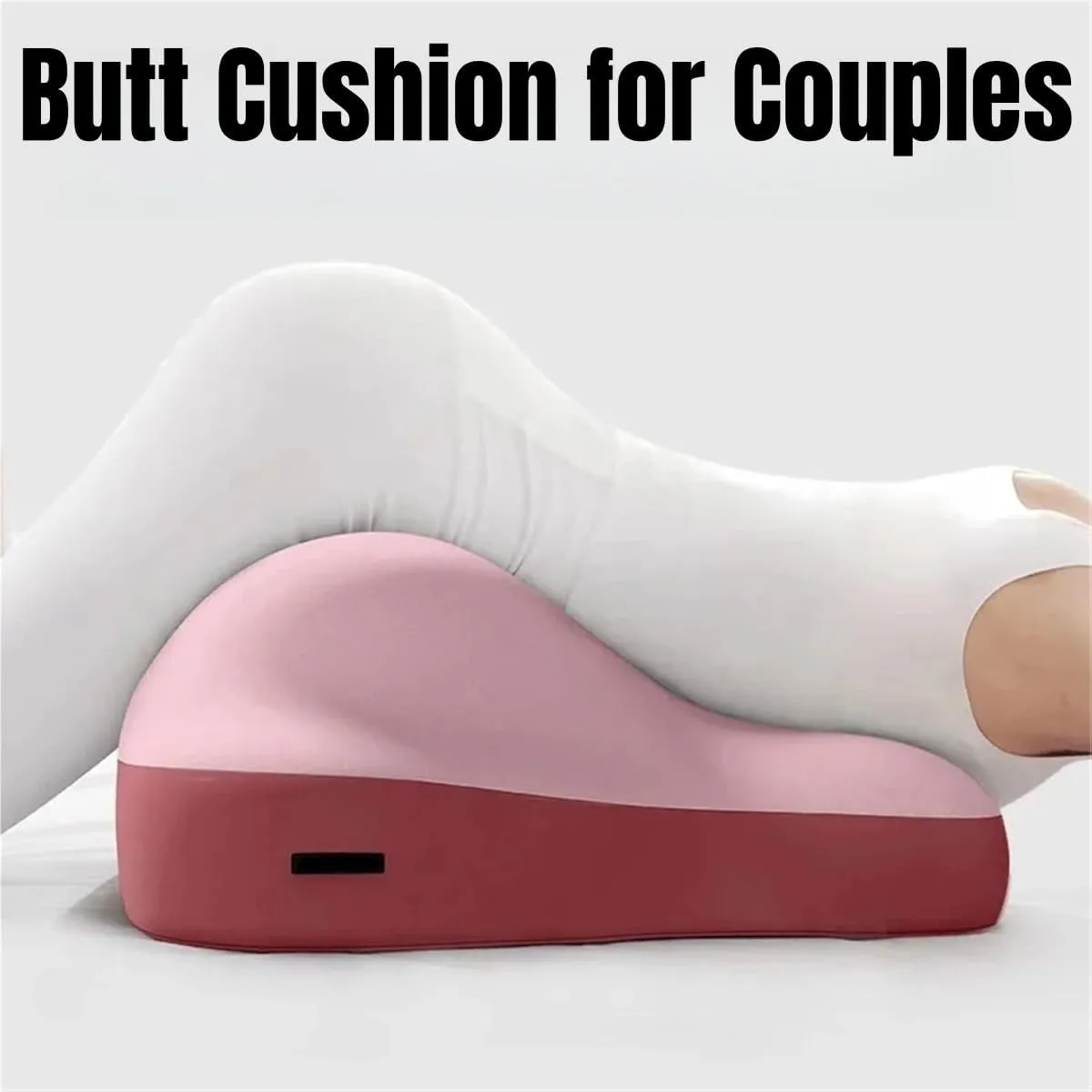 Butt Cushion for Couples - Low-Profile Design Couples Pillow for Intimacy, Upgraded Wedge Pillow Memory Foam Ideal for Sitting and Lying (Gray Black)