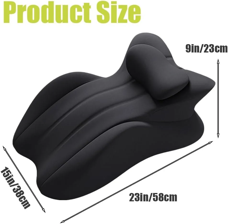 Butt Cushion for Couples, Low-Profile Design Couples Pillow for Intimacy, Wedge Pillow Memory Foam, Recovers After Impact, Provides Intimacy Support (Black)