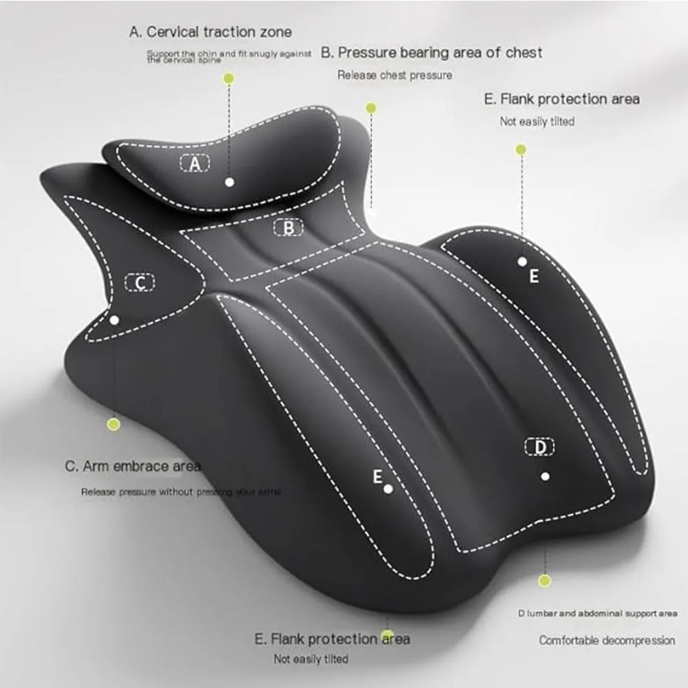 Butt Cushion for Couples, Low-Profile Design Couples Pillow for Intimacy, Wedge Pillow Memory Foam, Recovers After Impact, Provides Intimacy Support (Black)