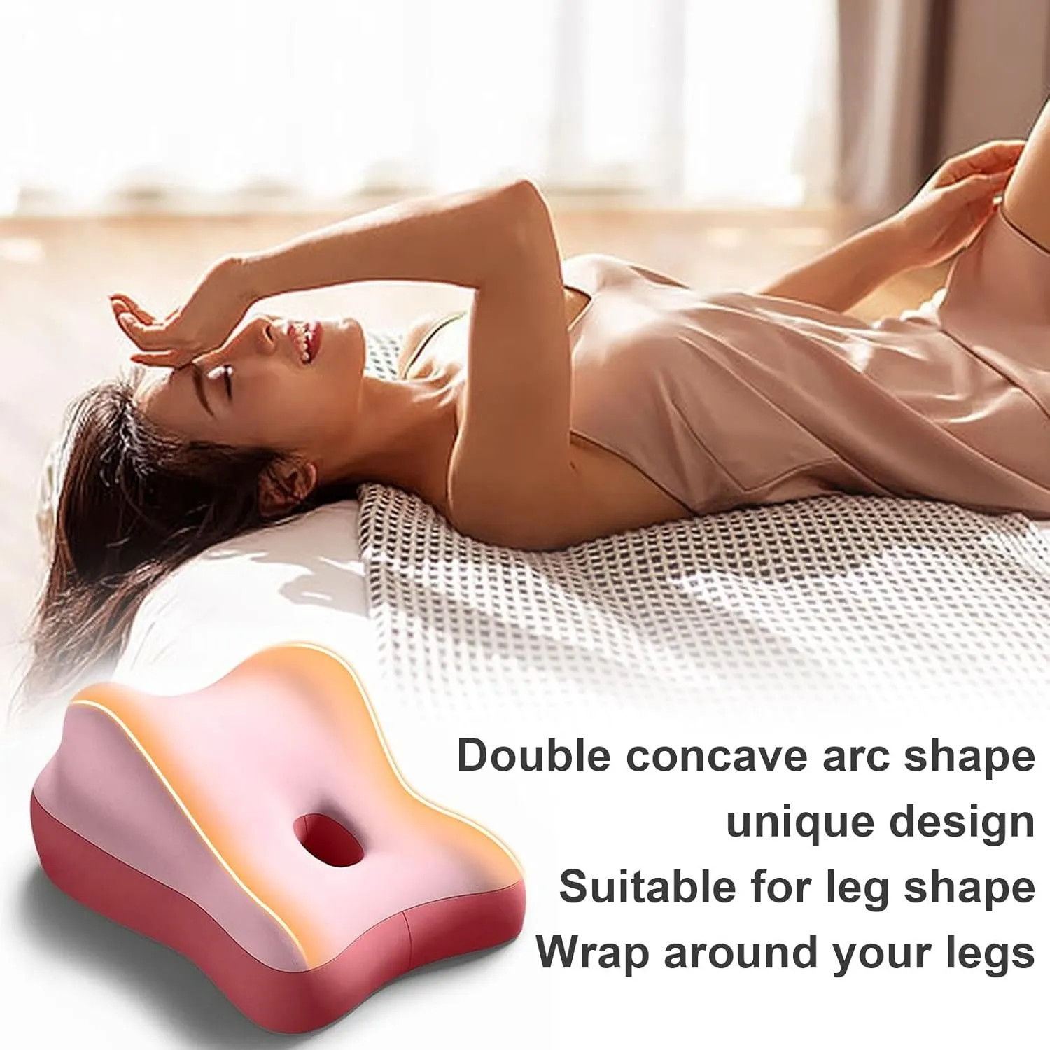 Butt Cushion for Couples, Low-Profile Design Couples Pillow for Intimacy, Wedge Pillow Memory Foam, Recovers After Impact, Provides Intimacy Support (D)