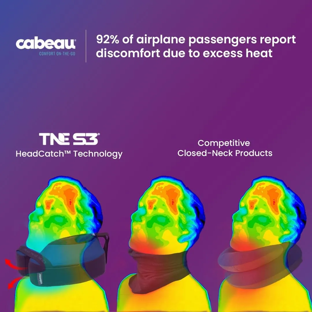 Cabeau Travel Neck Pillows for Airplanes – The Neck’s Evolution, TNE S3 – Supportive Memory Foam Design for Long Haul Flights – Attachable Seat Straps and 360° Support (Cairo Tan)