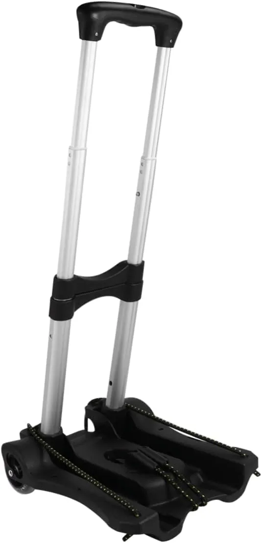 CANIGHT Cart Foldable Wheels Rolling Storage Cart Plastic Trolley Lightweight for Shopping Office Travel
