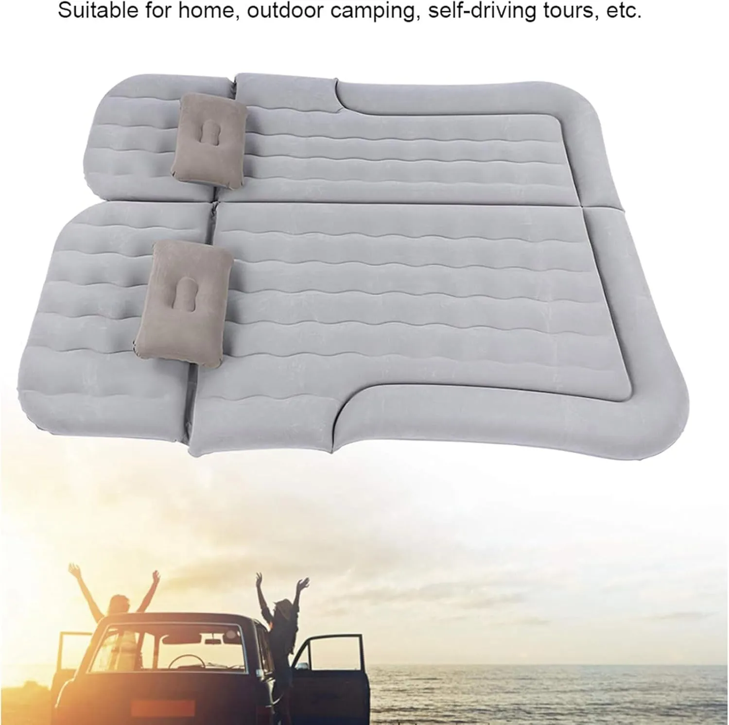 Car Air Mattress for Jeep Liberty I 2001-2004 2005 2006 2007, Car Mattress Inflatable Bed Portable Foldable with Pillow Camping Travel Car Accessories,Grey