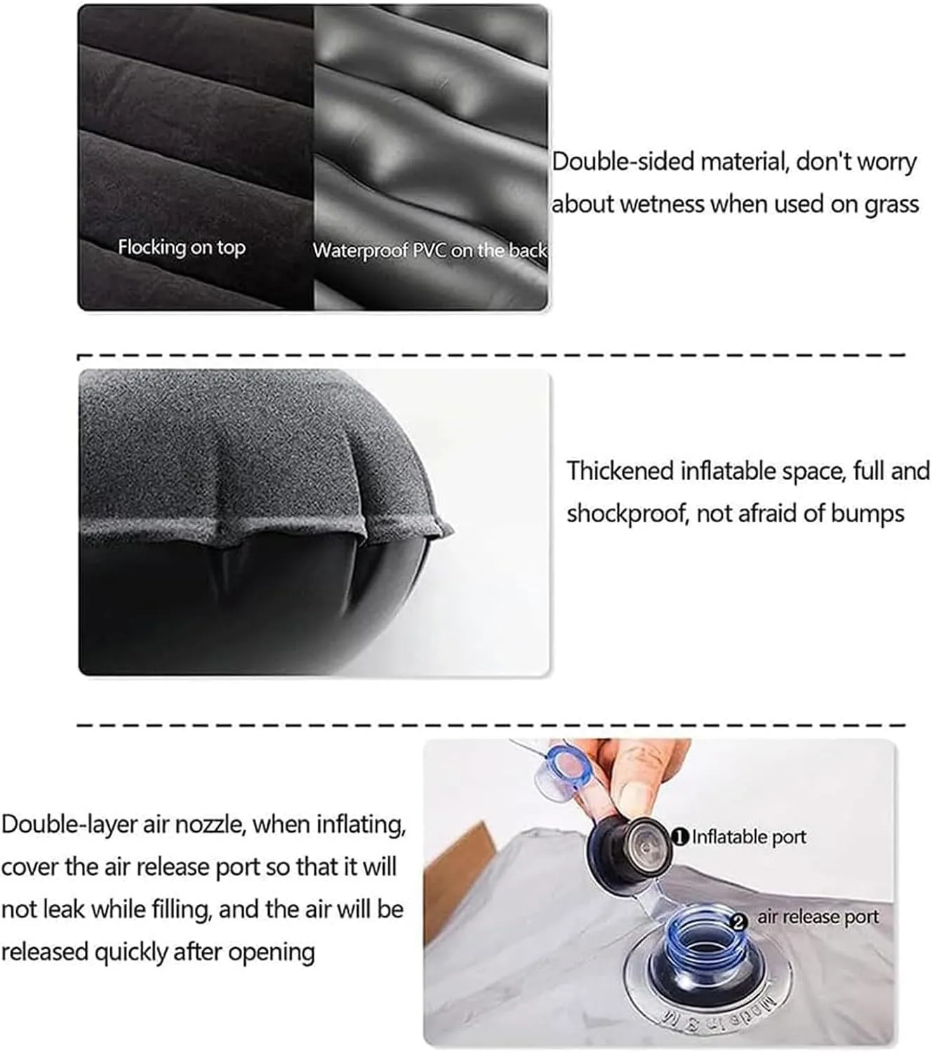 Car Air Mattress for Jeep Liberty I 2001-2004 2005 2006 2007, Car Mattress Inflatable Bed Portable Foldable with Pillow Camping Travel Car Accessories,Grey