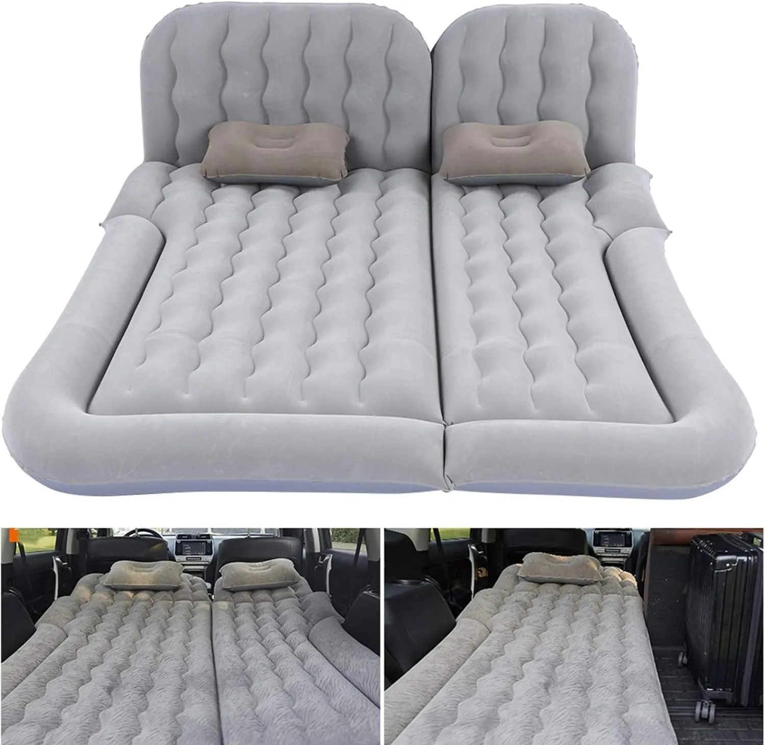 Car Air Mattress for Jeep Liberty I 2001-2004 2005 2006 2007, Car Mattress Inflatable Bed Portable Foldable with Pillow Camping Travel Car Accessories,Grey