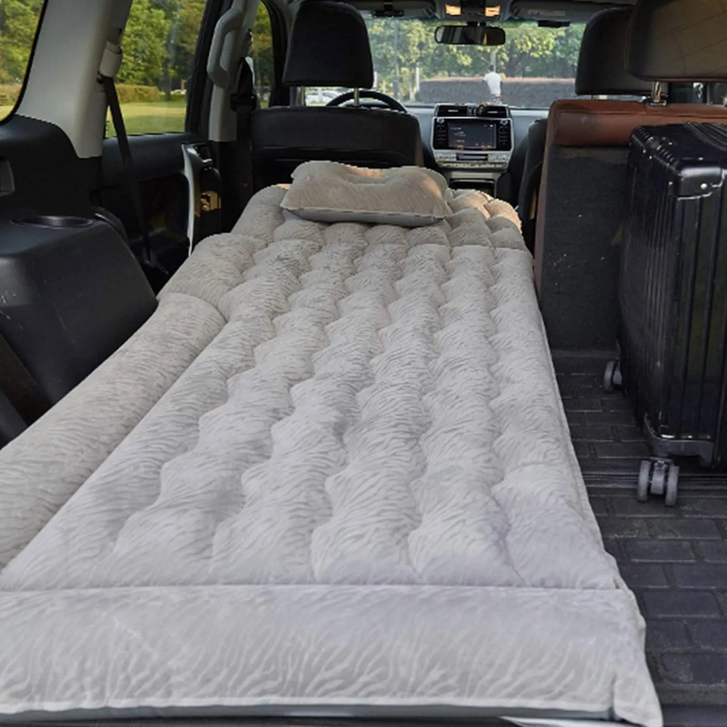 Car Air Mattress for Jeep Liberty I 2001-2004 2005 2006 2007, Car Mattress Inflatable Bed Portable Foldable with Pillow Camping Travel Car Accessories,Grey