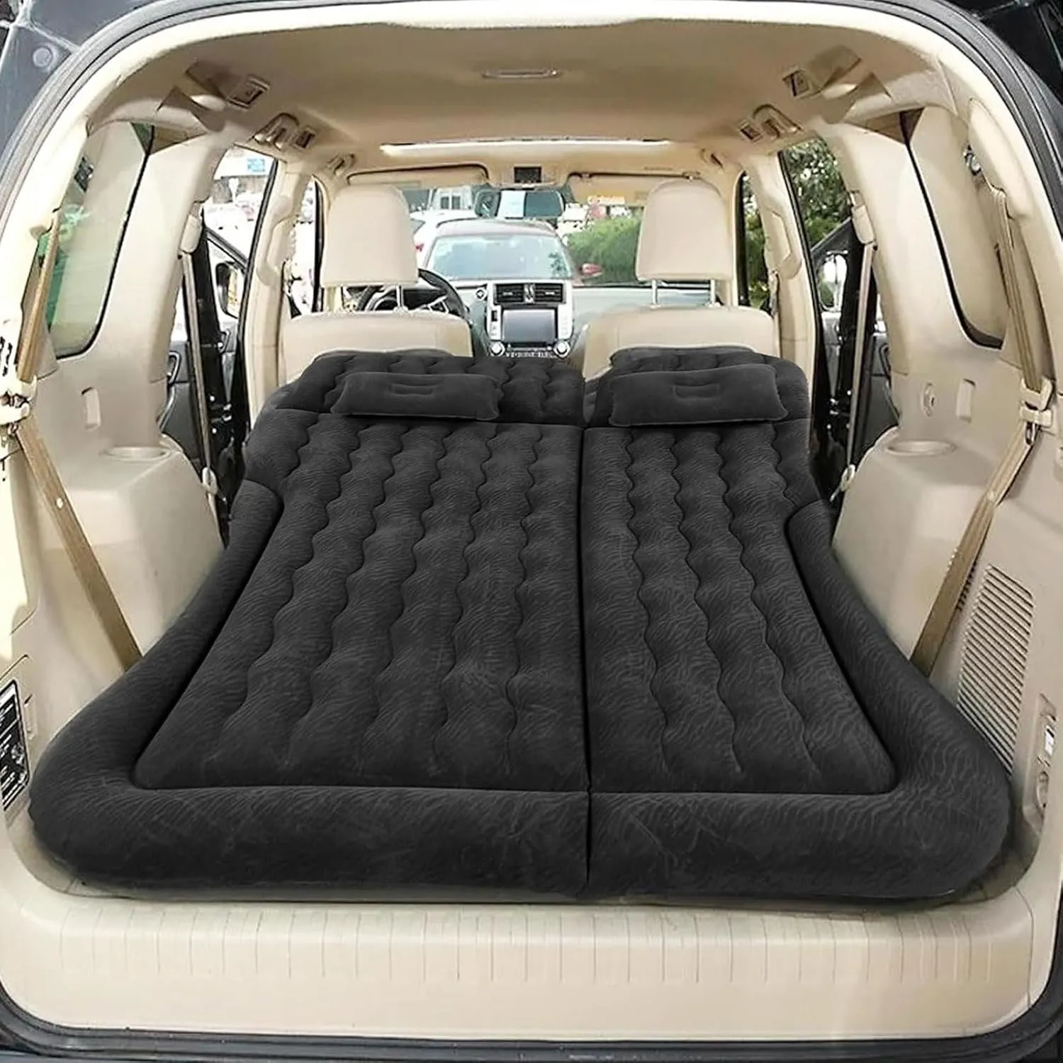 Car Air Mattress for Nissan Pathfinder IV 2012-2017 2018 2019 2020 2021, Car Mattress Inflatable Bed Portable Foldable with Pillow Camping Travel Car Accessories,Black