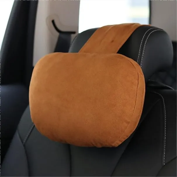 Car Headrest Pillow for Mazda Biante, Softness Breathable Adjustable Ergonomic Car Accessories,Brown