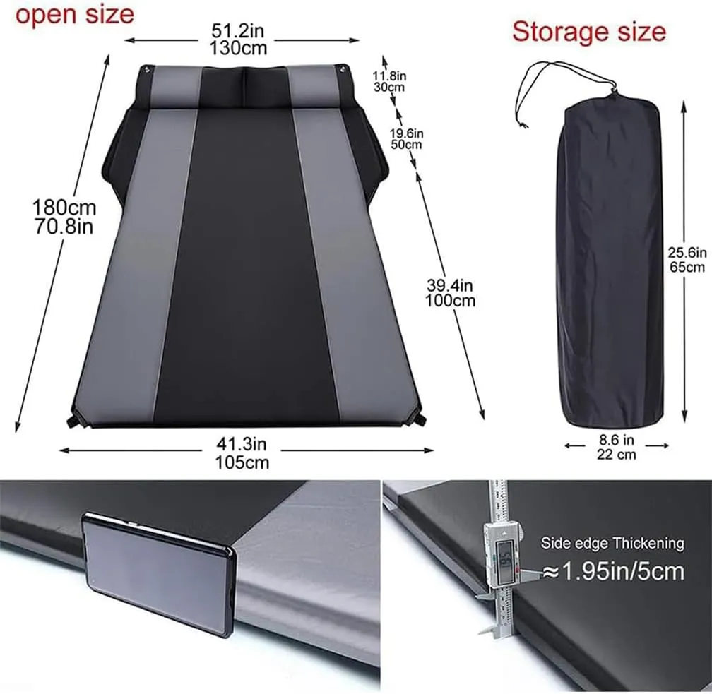 Car Inflatable Mattress, for Jeep Compass 2017-2024 Camping Sleeping Portable Leakproof Comfortable Durable, Auto Accessories,F-Red