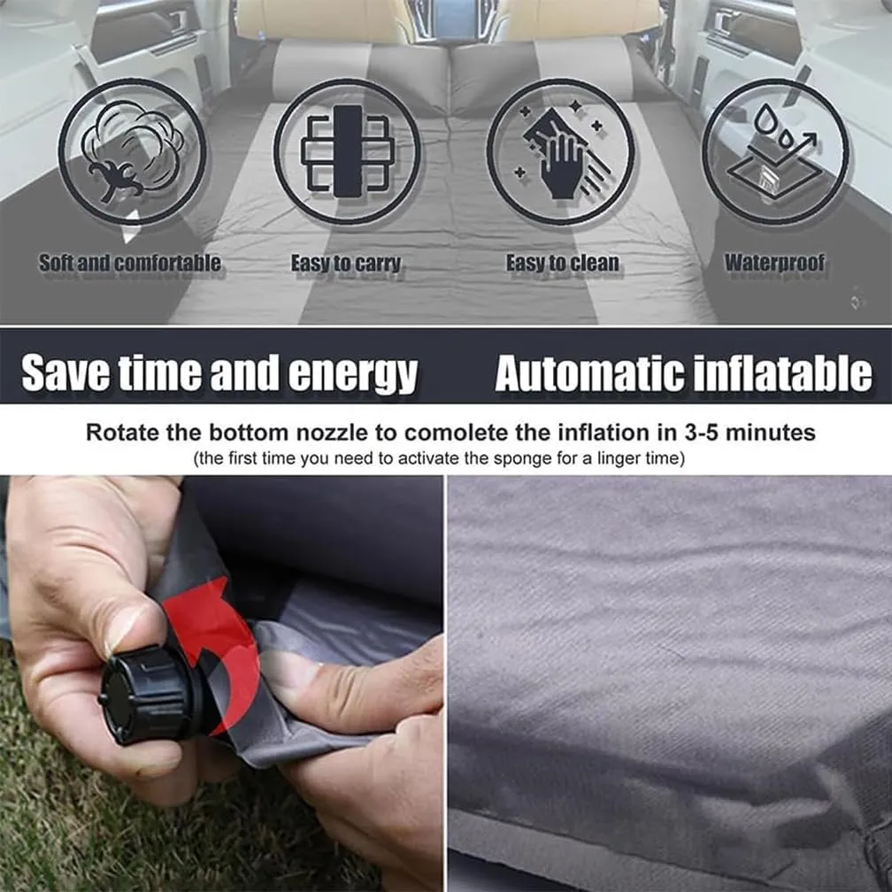 Car Inflatable Mattress, for Jeep Compass 2017-2024 Camping Sleeping Portable Leakproof Comfortable Durable, Auto Accessories,F-Red