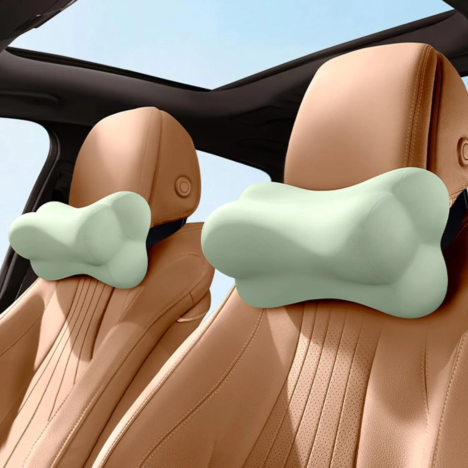 Car Seat Headrest Pillow Lumbar Support Cushion for Citro?n Berlingo/Jumper/Jumpy/2CV, Comfortable and Skin-Friendly Car Neck Support Pillow Interior Accessories,F-1 headrest