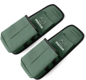 Car Seat Side Organizer for Mazda Biante 2008-2018, Auto Seat Storage Hanging Bag Multi-Pocket Storage Easy Installation for Phones, Keys, Snacks Car Interior Accessories,Green-2pc