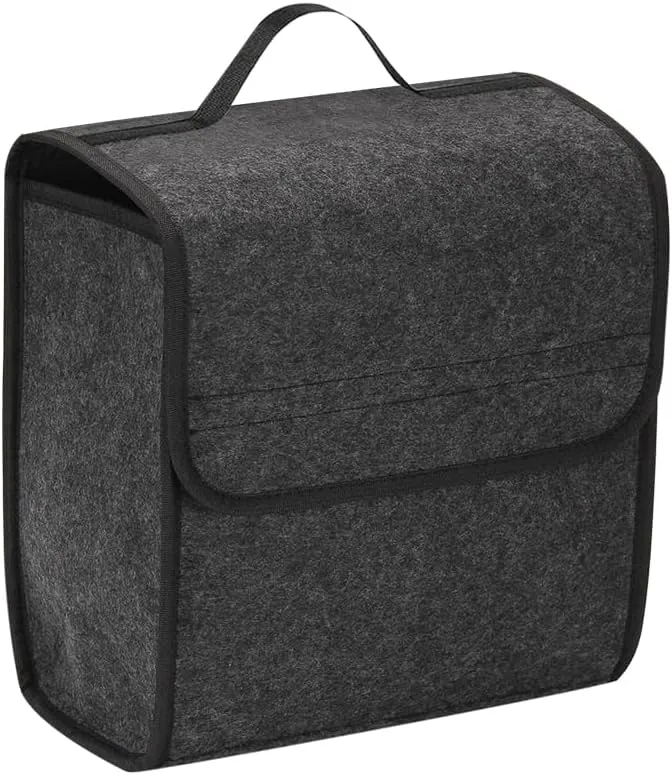 Car Trunk Organizer, Car Organizer and Storage with Lid, Foldable Vehicle Bag, Collapsible Trunk Storage Organizer, Cargo Trunk Organizer with Lid (11.8" * 11.4" *6.3")