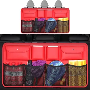 Car Trunk Organizer, Super Capacity Vehicle Hanging Back Seat Cargo Storage Bag, Compatible with Dodge Caliber JCUV Nitro Durango,A5 Red