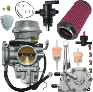 Carburetor Fit for Polaris Sportsman 500 4X4 HO 2001-2005 & 2010-2012,1997-2009 Scrambler 500 4x4,2000-2002 Trail Boss 325 Carb With Fuel Pump and fuel shut off valve petcock