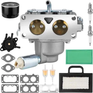 Carburetor Kit with Air Filter Compatible with Briggs & Stratton 407777 405777 20-25HP V-Twin Engine, Compatible with John Deere LA150 LA145 Lawn Mower Engine Replaces# 791230, 799230, 699709, 499804