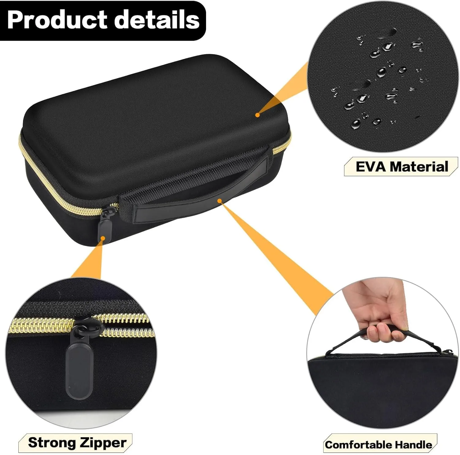 Case Compatible with KIKIDO for Novah for GLAKER for Ufree for FADEKING for GSKY for Romanda Professional Hair Clippers, Beard Trimmer Grooming Storage Holder for Hair Trimmers Set (Box Only) -Black