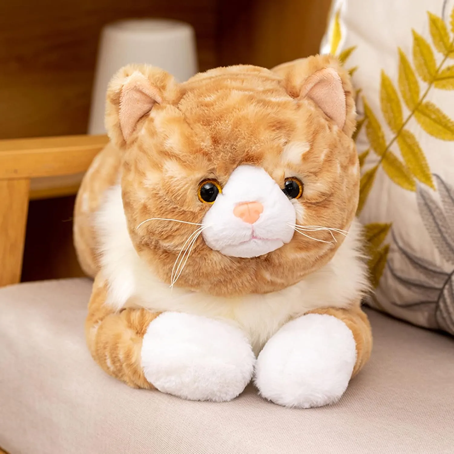 Cat Weighted Stuffed Animals, 3.9 lbs 21.6 inch Weighted Cat Plush Toy Realistic Plush Animals Pillow Toy for Adults and Kids