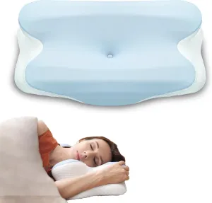 Cervical Pillow Neck Pain Alleviation, Hollow-Crafted Odorless Memory Foam Bed Pillow with Cooling Case, Adjustable Orthopedic Contour Pillow Ideal for Side & Back Sleepers