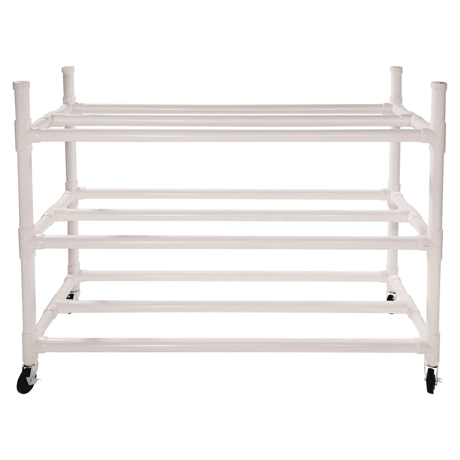 Champion Sports 30 Basketball Heavy-Duty Cart, Heavy-Duty Plastic, 176 lb Capacity, 19 x 55 x 45, White