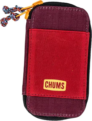 Chums Reversi Polyester Wallet – Reversible Zippered Pouch for Men and Women (Brick)