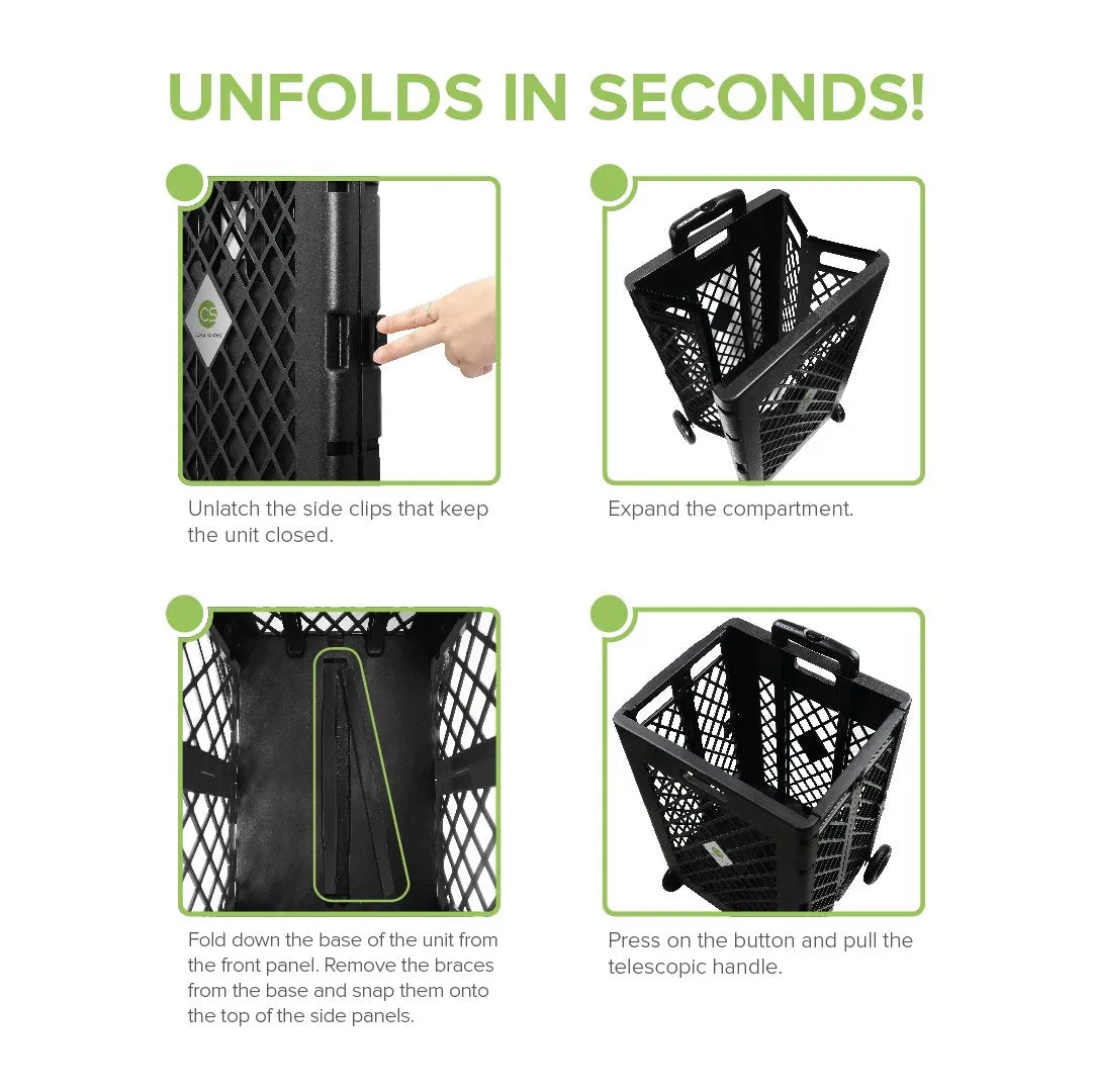Clever Spaces Foldable Utility Cart (Tall)