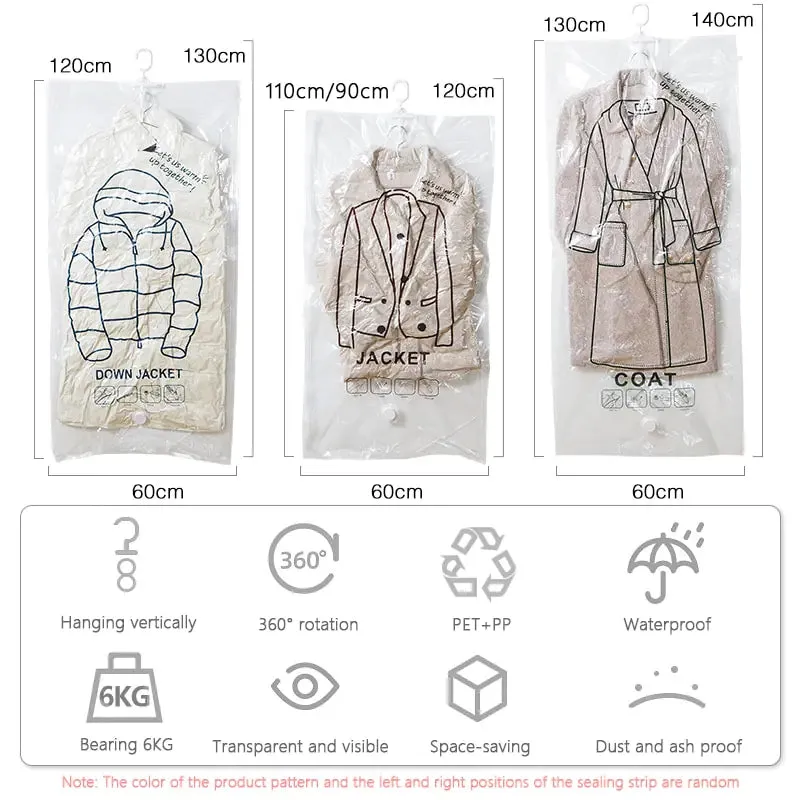 Closet Hanging Organizer Vacuum Bag