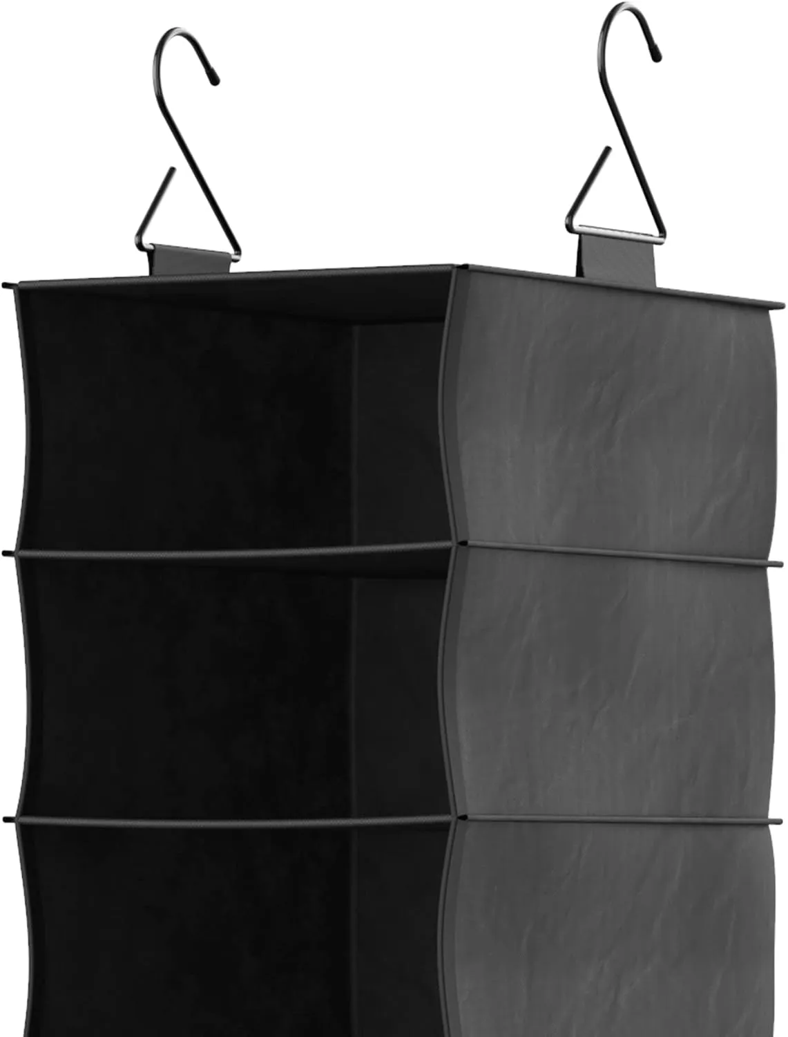 ClosetMaid 20502 10-Shelf Fabric Hanging Closet Organizer for Shoes, Hats, Handbags, Clothes with Charcoal Black Finish