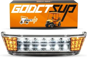 Club Car LED Headlight Bar, 12V Golf Cart LED Headlight Bar for Club Car Precedent 2004-Up Electric Cart Models, Replace Precedent Front Head Light Bar OEM# 102524801, 1025248-01
