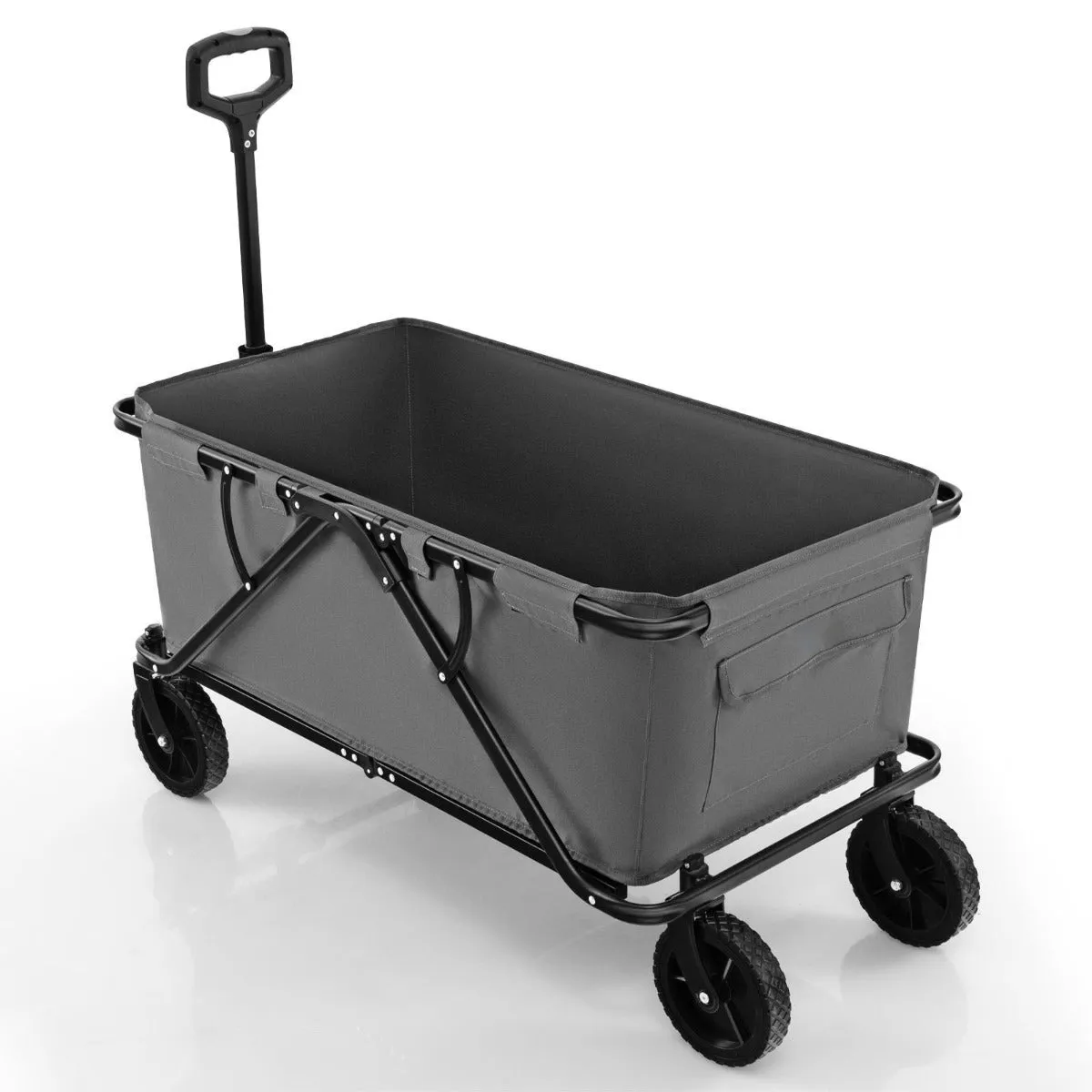 Collapsible Foldable Wagon Cart with Adjustable Handlebar
