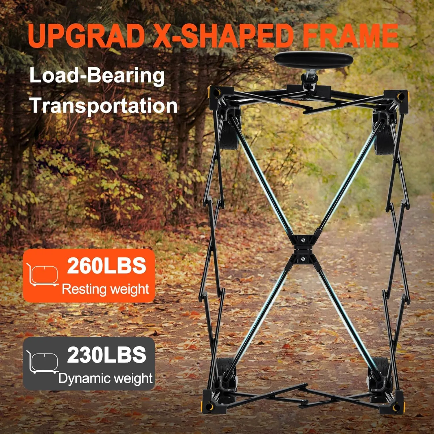Collapsible Wagon Cart with Wheels Foldable, Folding Wagon Cart with All Terrain Wheel, Large Grocery Carts On Wheels, Heavy Duty Utility Wagons for Shopping Beach Sports Fishing Camping, 110L, Black