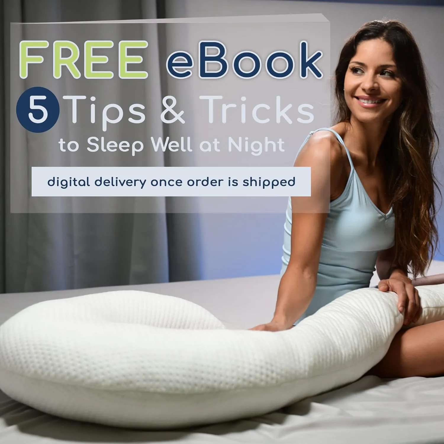 Contour Swan Body Pillow w/Pillowcase Cool XL - As Seen on TV