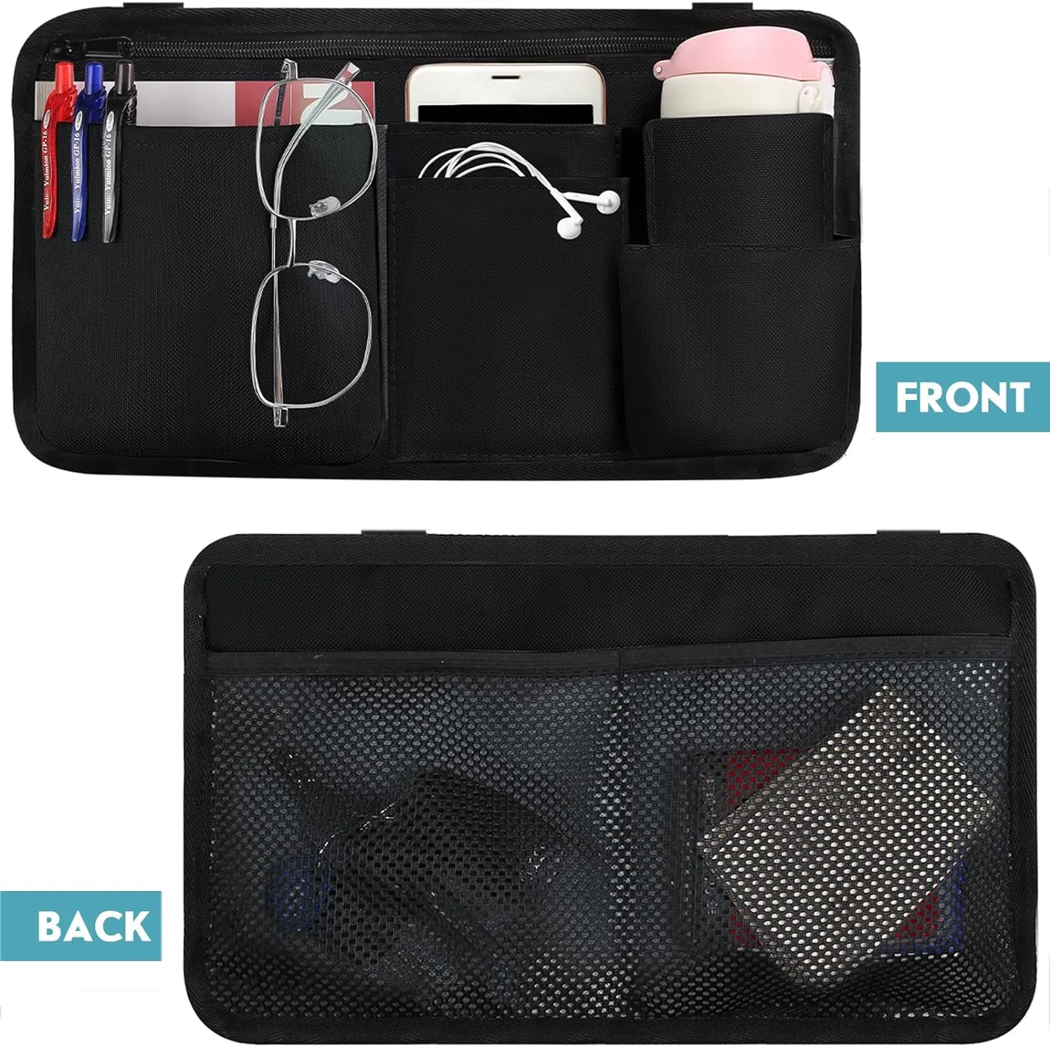 CTWWFS Upgrade Wheelchair Side Bag with Cup Holder, Armrest Accessories for Wheelchair, Rollator, Walker, The Perfectly Organized to Free your Hands and Bring you A Wonderful Life Experience (Black)