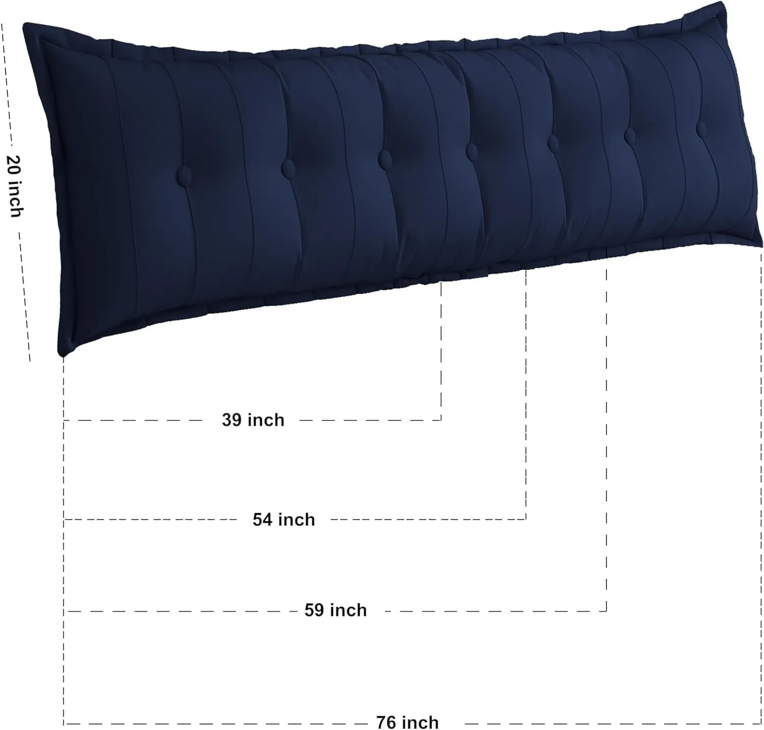 Daneey Large Headboard Pillow King Pillow Headboard Soft Daybed Pillows Bolster Pillow for Bed & Couch Long Pillow for Bed Decorative, Removable Cover