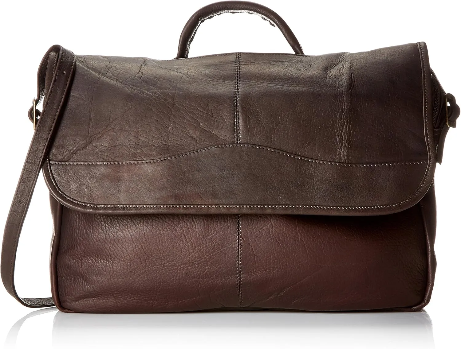 David King & Co. Porthole Briefcase Simple, Cafe, One Size