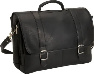 David King & Co. Porthole Laptop Briefcase, Black, One Size