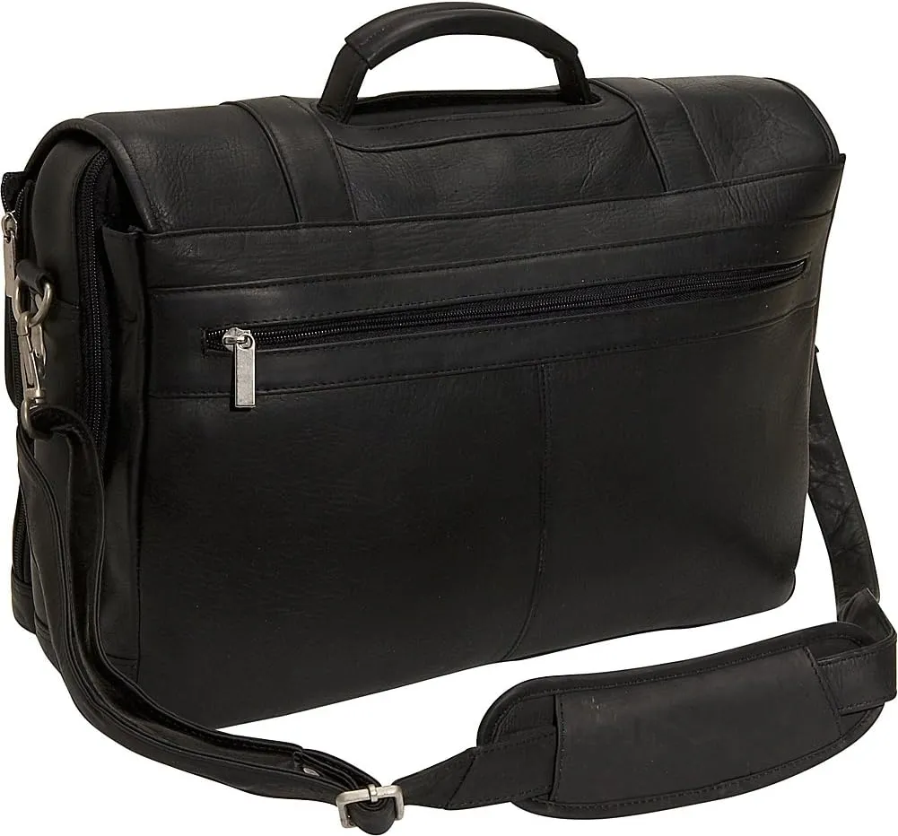 David King & Co. Porthole Laptop Briefcase, Black, One Size
