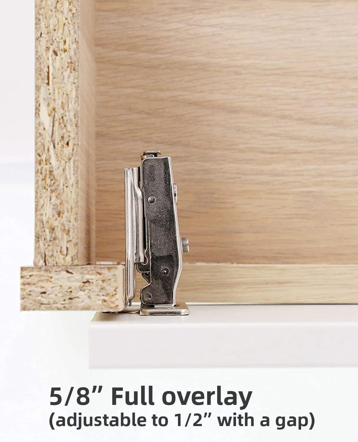 DecoBasics (50 PCS) Full Overlay Soft Close Cabinet Hinges for Kitchen Cabinets - 105° Face Frame Concealed Cabinet Door Hinge -3 Way Adjustability -Clip on Plate & Matching Screw 4 Easy Installation