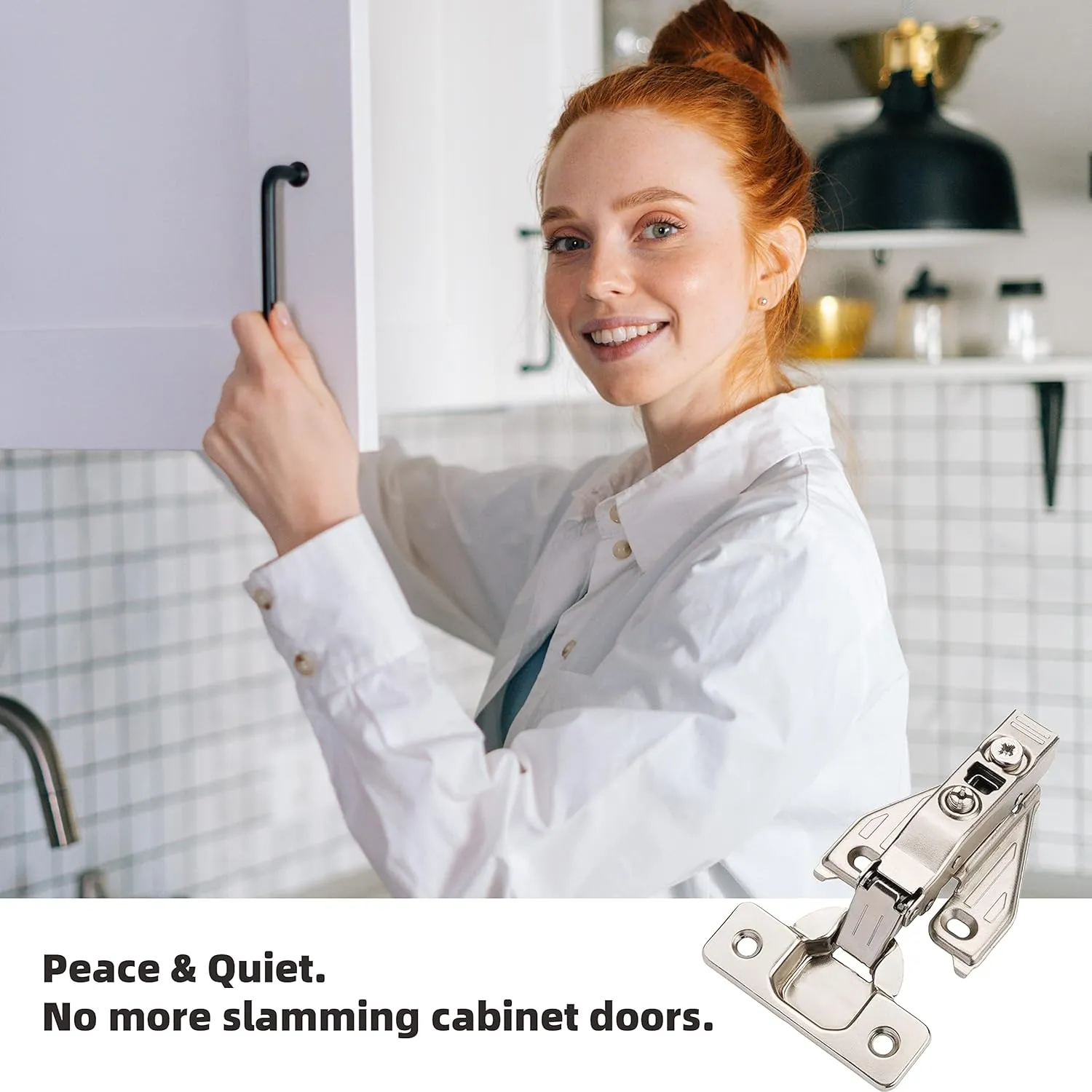 DecoBasics (50 PCS) Full Overlay Soft Close Cabinet Hinges for Kitchen Cabinets - 105° Face Frame Concealed Cabinet Door Hinge -3 Way Adjustability -Clip on Plate & Matching Screw 4 Easy Installation