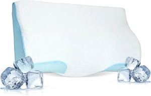 Derila King Size Cooling Pillowcase | Optimal Temperature Control for Your Memory Foam Pillow for Perfect Sleep. Quality Material White Pillowcase ensures Anti Snore Pillows